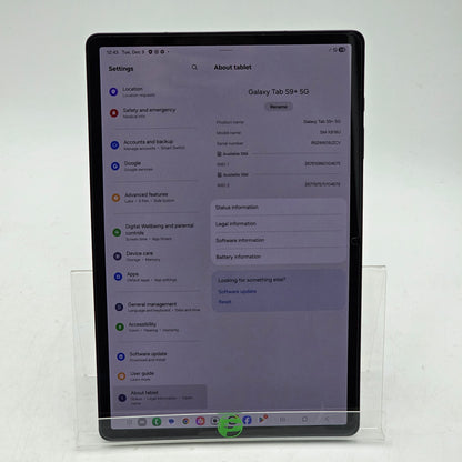 AT&T Samsung Galaxy Tab S9 Plus 12.4" 256GB Black SM-X818U