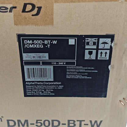New PIONEER DJ Desktop Monitor System Bluetooth DM-50D-BT-W