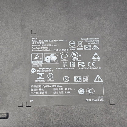 Dell Optiplex 5060 Micro D14U-001 i5-8250U 2.30GHz 8GB RAM 512GB SSD