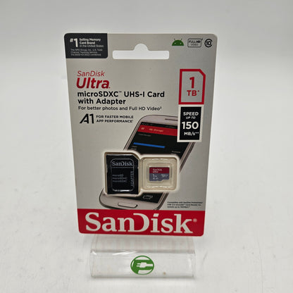 New Sandisk ULTRA 1TB microSDXC UHS-I Card with Adapter P001-003005-1TOO