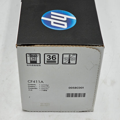 New HP 410A CF411A Cyan Print Cartridge