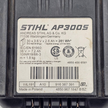 STIHL AP 36 Volt Lithium-Ion Battery 300 S