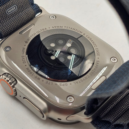 Unlocked Apple Watch Ultra 2 49MM Blue Titanium Blue Trail Loop MX4L3LW/A