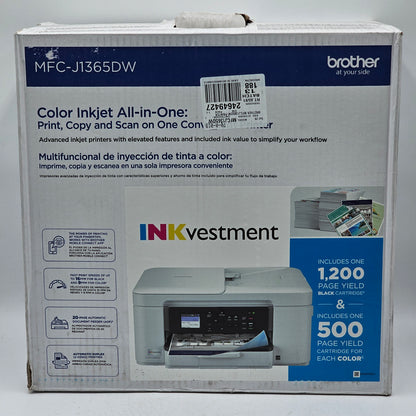 New Brother INKvestment Wireless Color All-in-One Inkjet Printer 1365