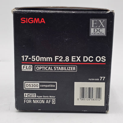 Sigma 17-50mm f/2.8 EX DC OS HSM Lens for Nikon