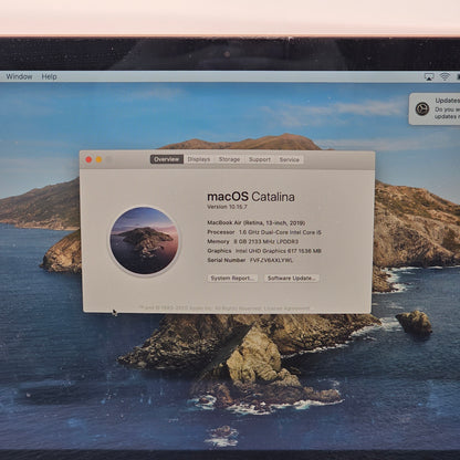 2019 Apple MacBook Air 13.3" i5 8GB RAM 128GB SSD Rose Gold A1932