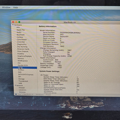 2019 Apple MacBook Air 13.3" i5 8GB RAM 128GB SSD Rose Gold A1932