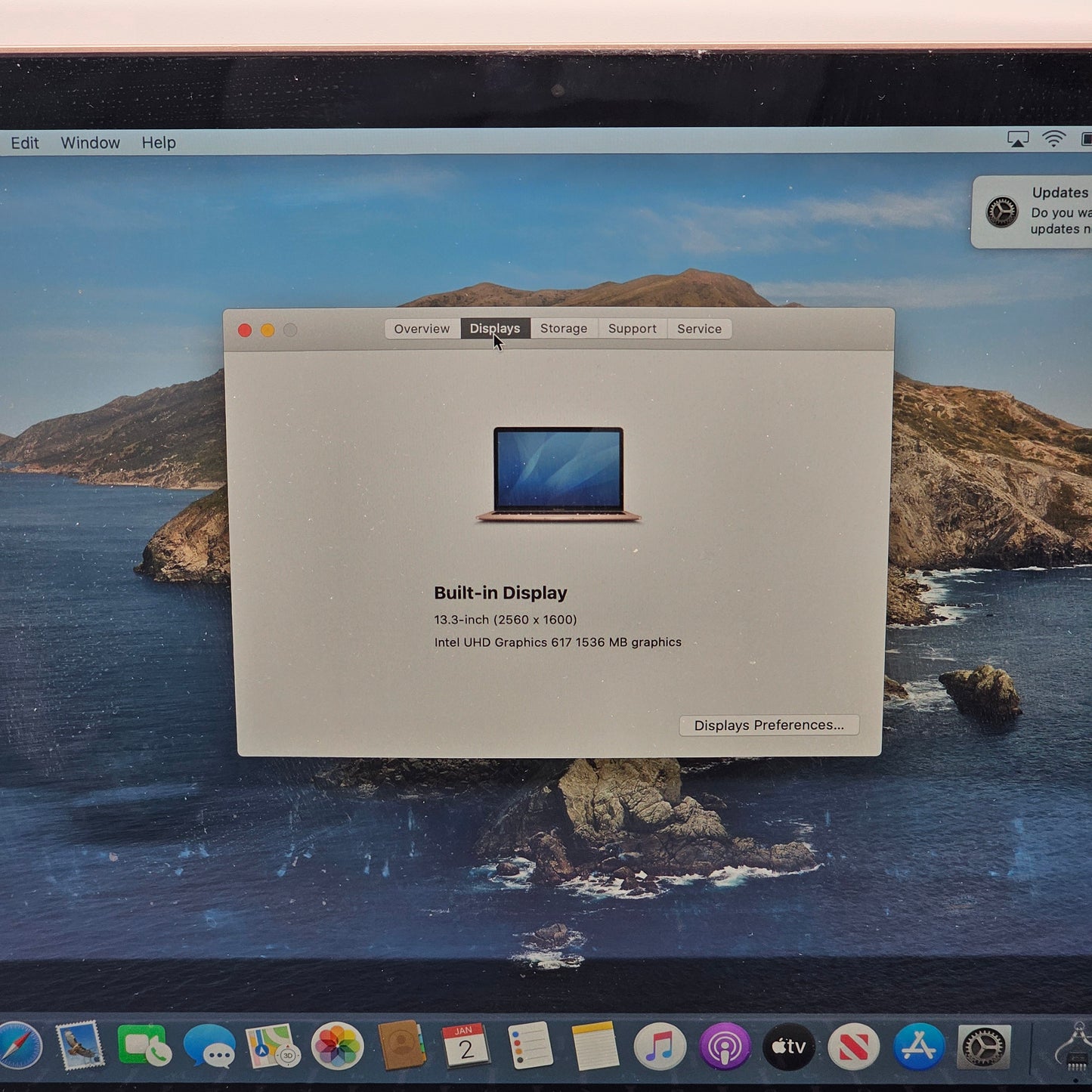 2019 Apple MacBook Air 13.3" i5 8GB RAM 128GB SSD Rose Gold A1932