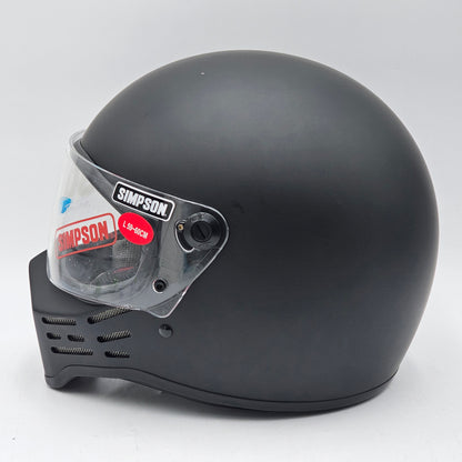 New Simpson Motorcycle Helmet Black M30 LARGE