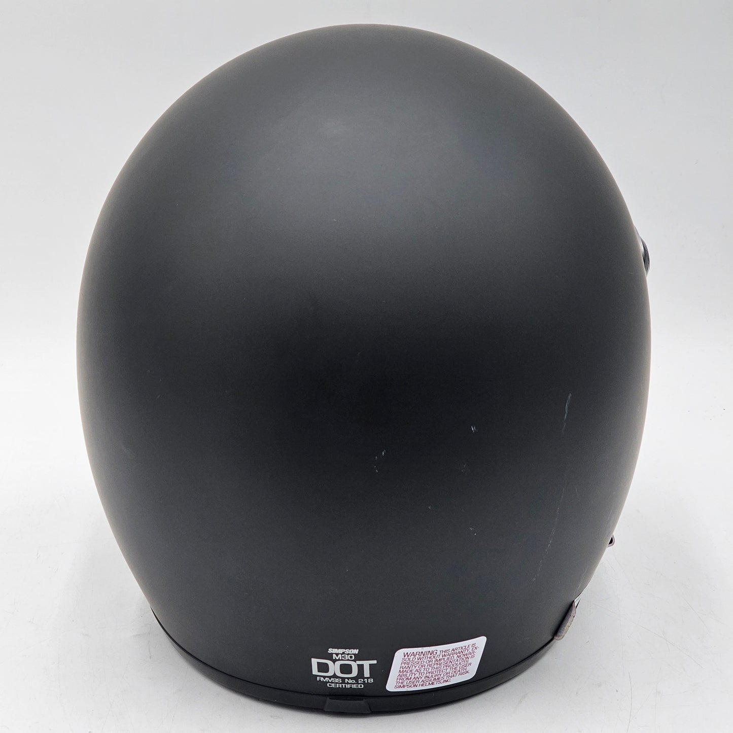 New Simpson Motorcycle Helmet Black M30 LARGE