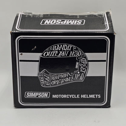 New Simpson Motorcycle Helmet Black M30 LARGE