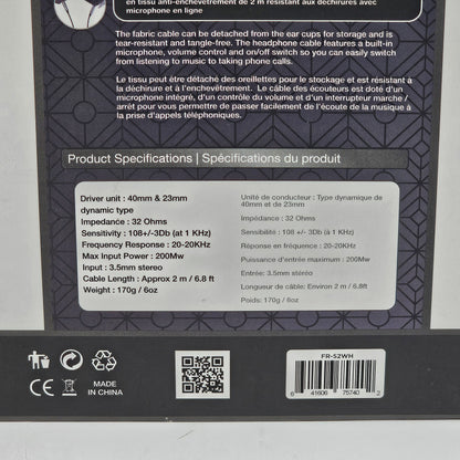 Floyd Rose Headphones Built In Microphone FR-52WH