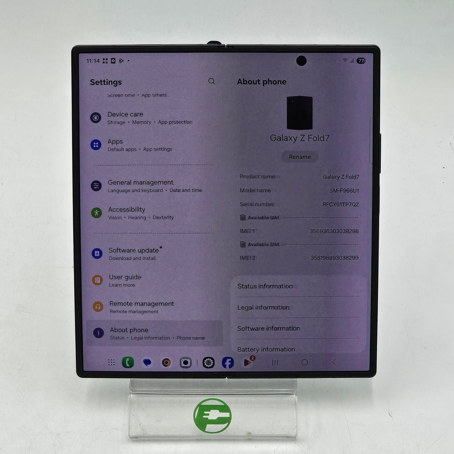 Unlocked Samsung GALAXY FOLD7 16GB RAM 1TB SM-F966U1 Jetblack