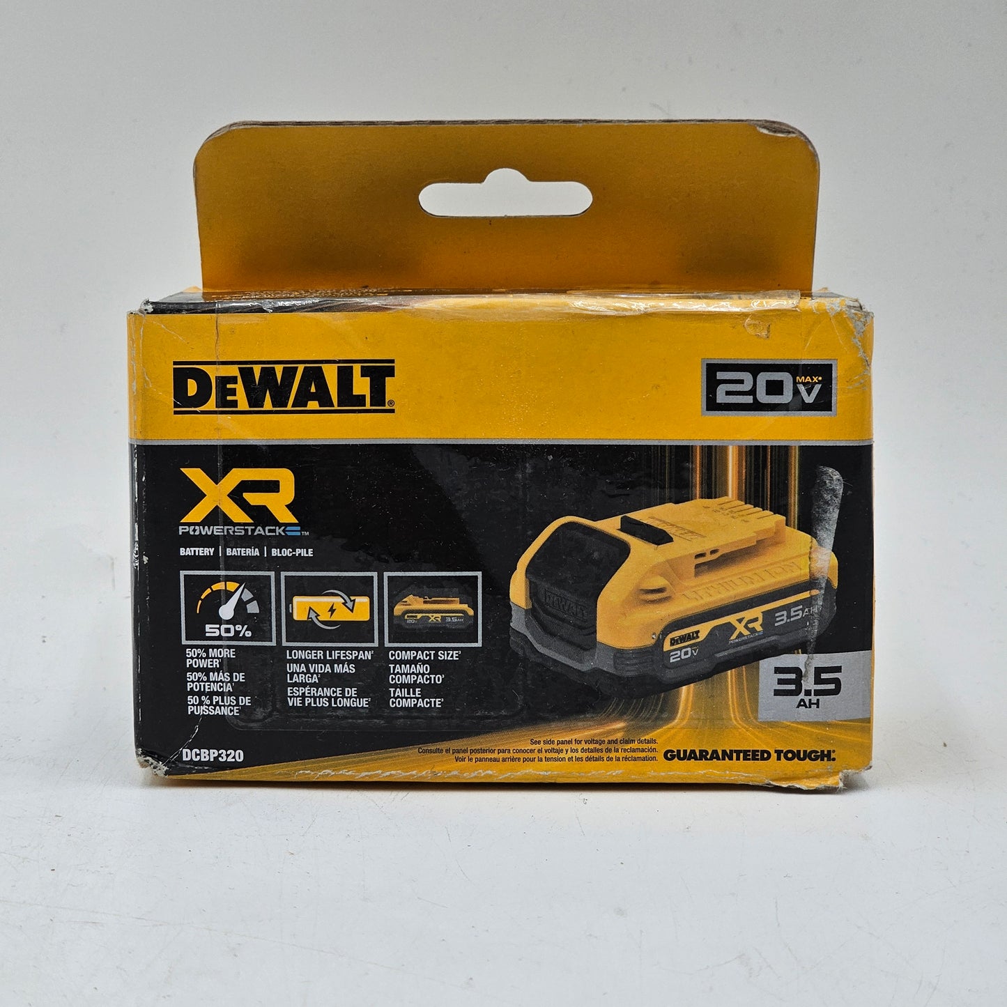 New DEWALT 20V MAX XR POWERSTACK 3.5Ah Battery DCBP320