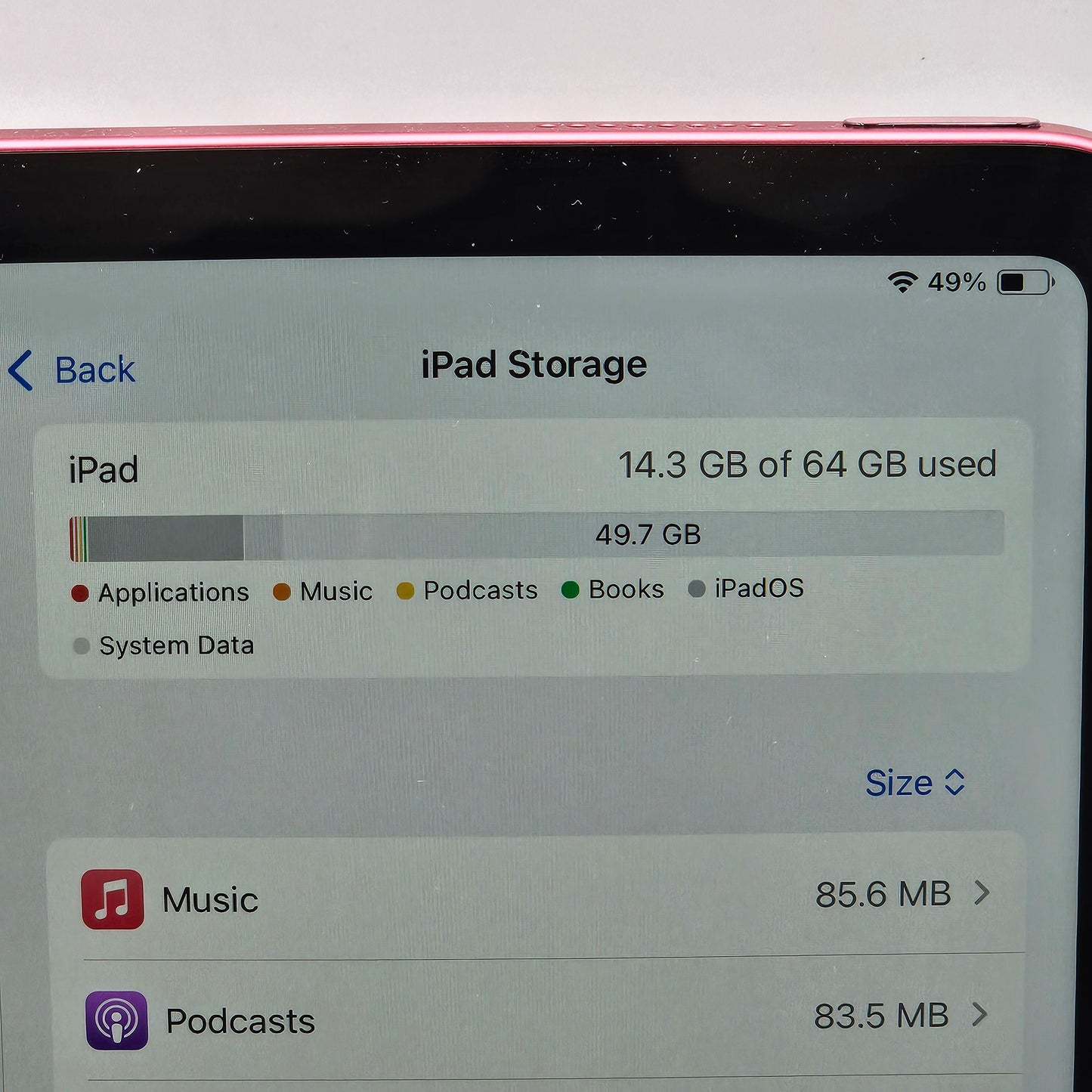 WiFi Only Apple iPad 10th Gen 64GB Pink MPQ33LL/A