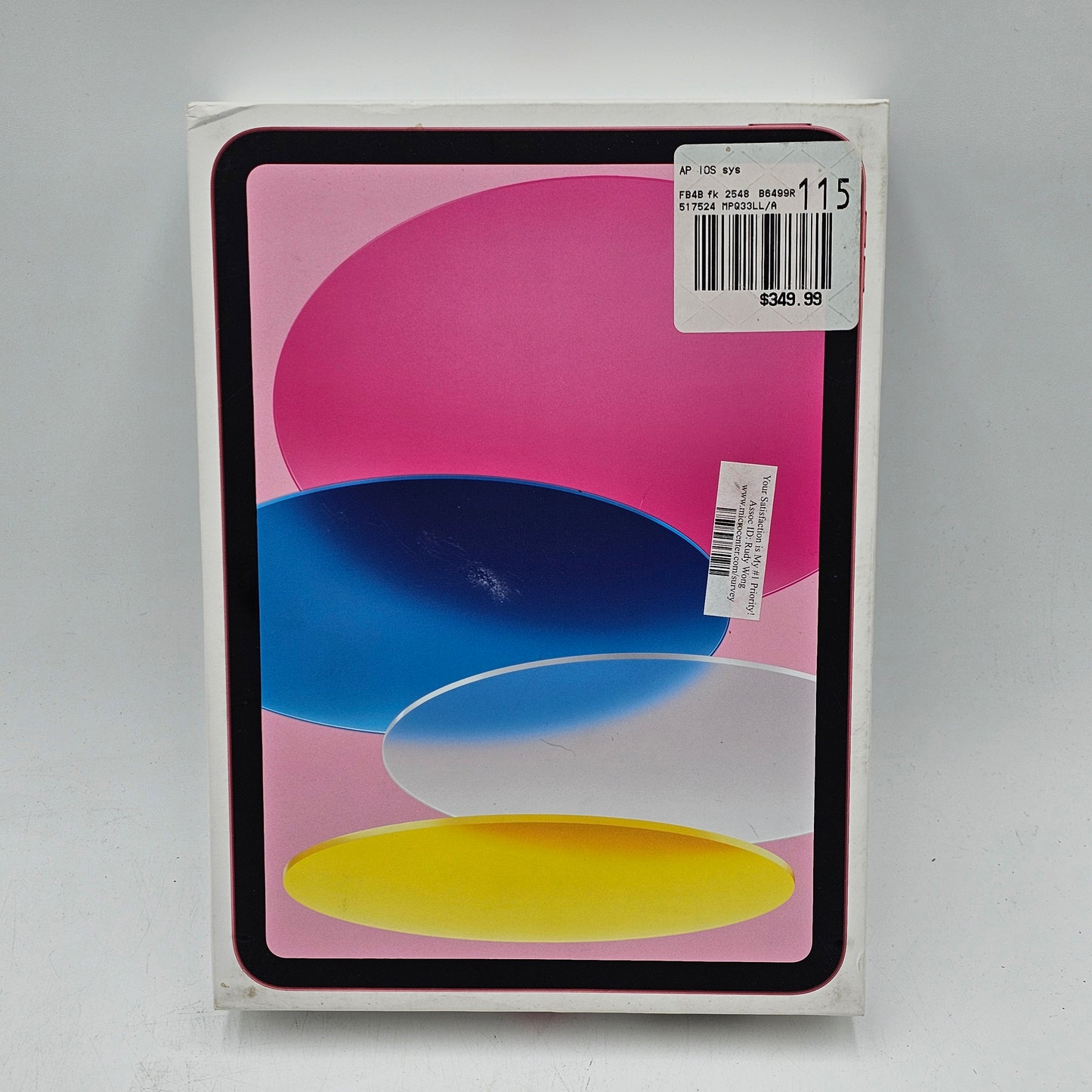 WiFi Only Apple iPad 10th Gen 64GB Pink MPQ33LL/A