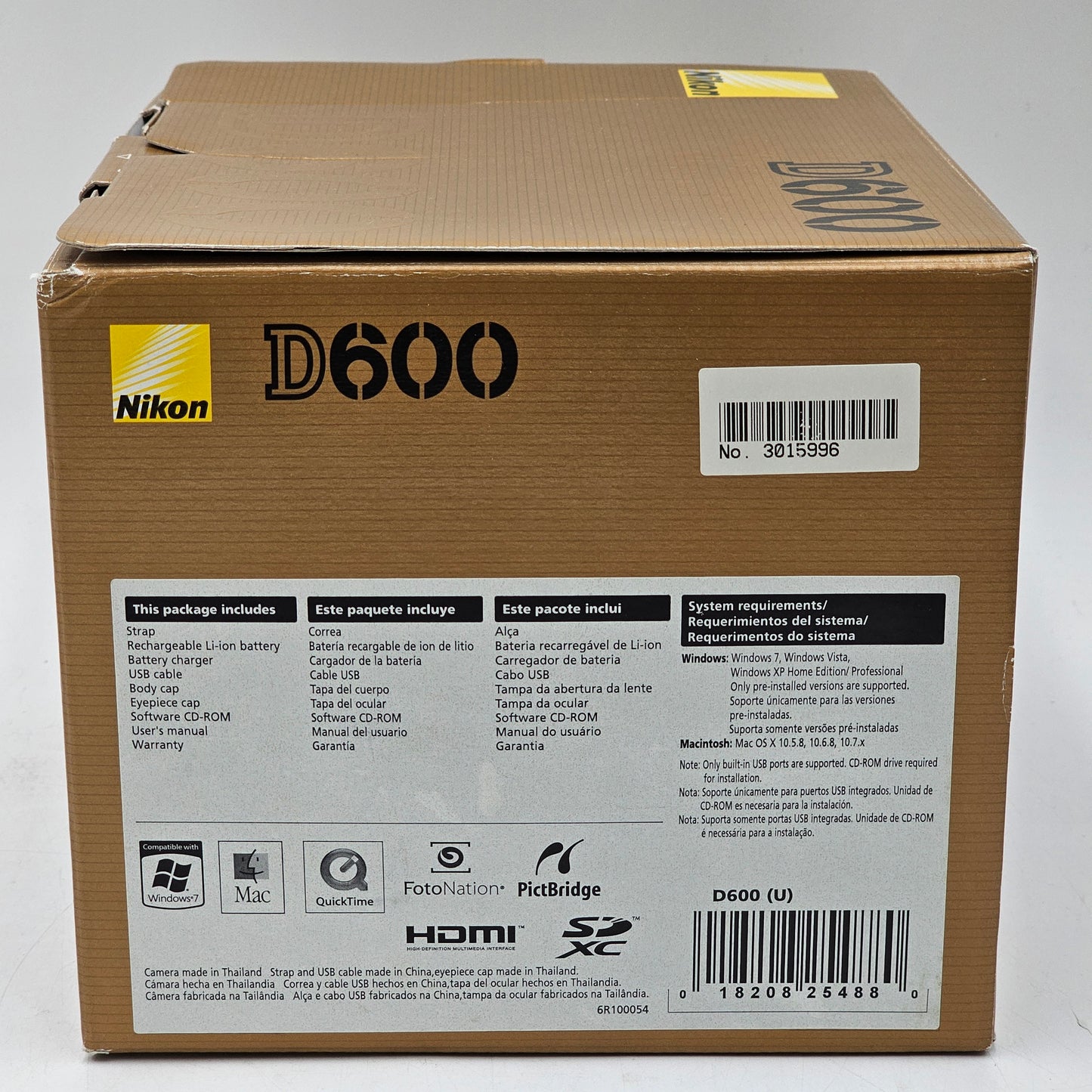Nikon D600 24.3MP Digital SLR DSLR Camera