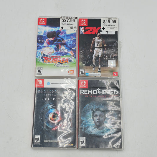4 Lot Nintendo Switch Video Games Resident Evil Remothered NBA2K25 Tsubasa