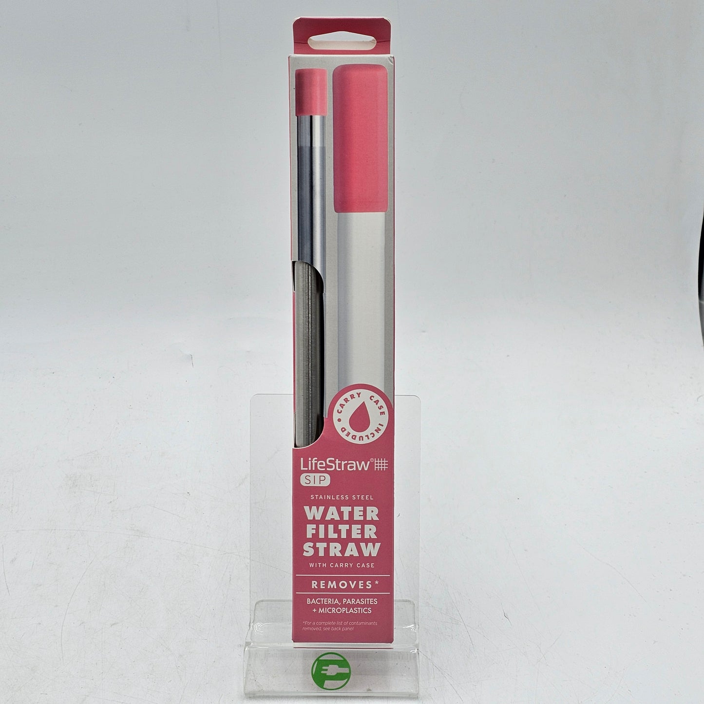 New LifeStraw Water Filter Straw Stainless Steel 95395-KOR-1 Pink