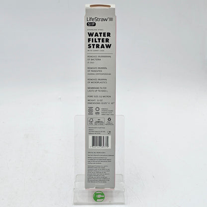 New LifeStraw Water Filter Straw Stainless Steel 95395-KOR-1 Pink