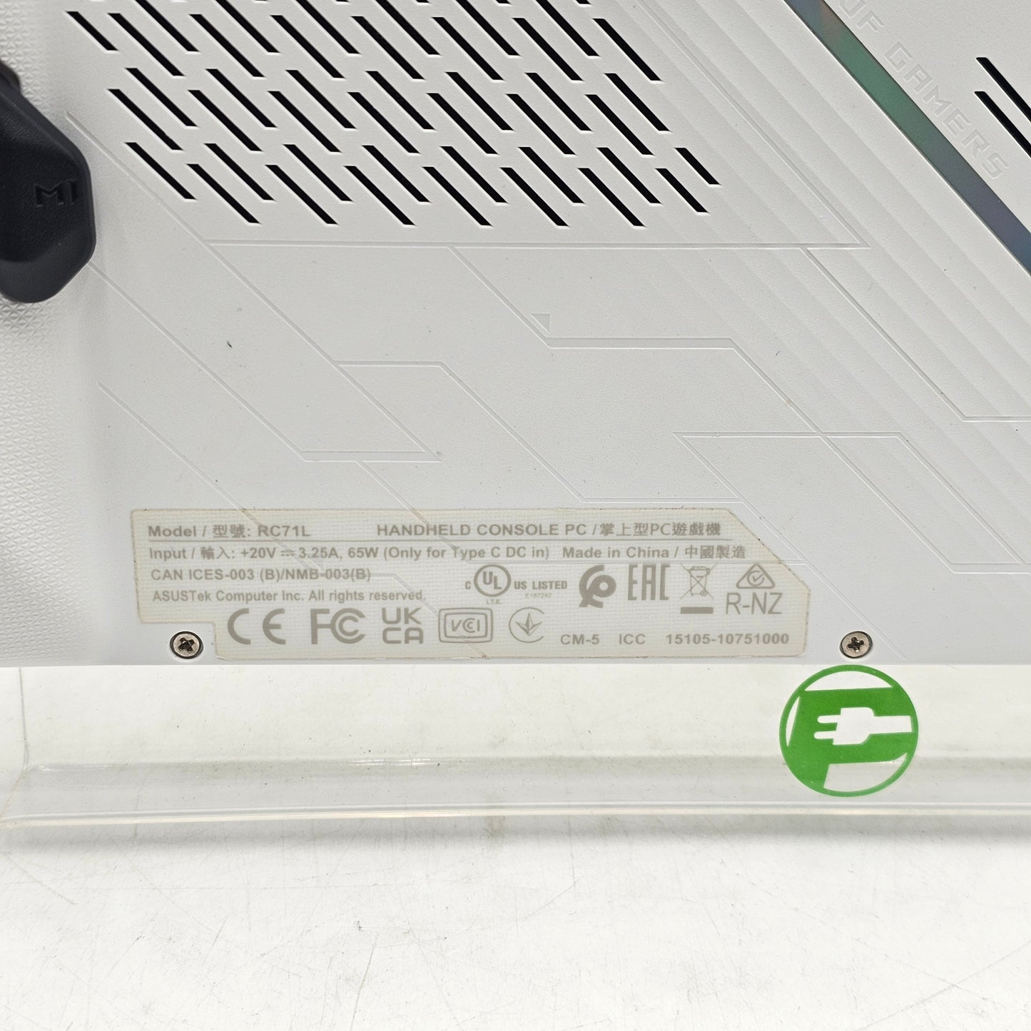 ASUS ROG Ally 7" AMD Ryzen Z1 Extreme 16GB RAM 512GB White RC71L-ALLY.Z1_512