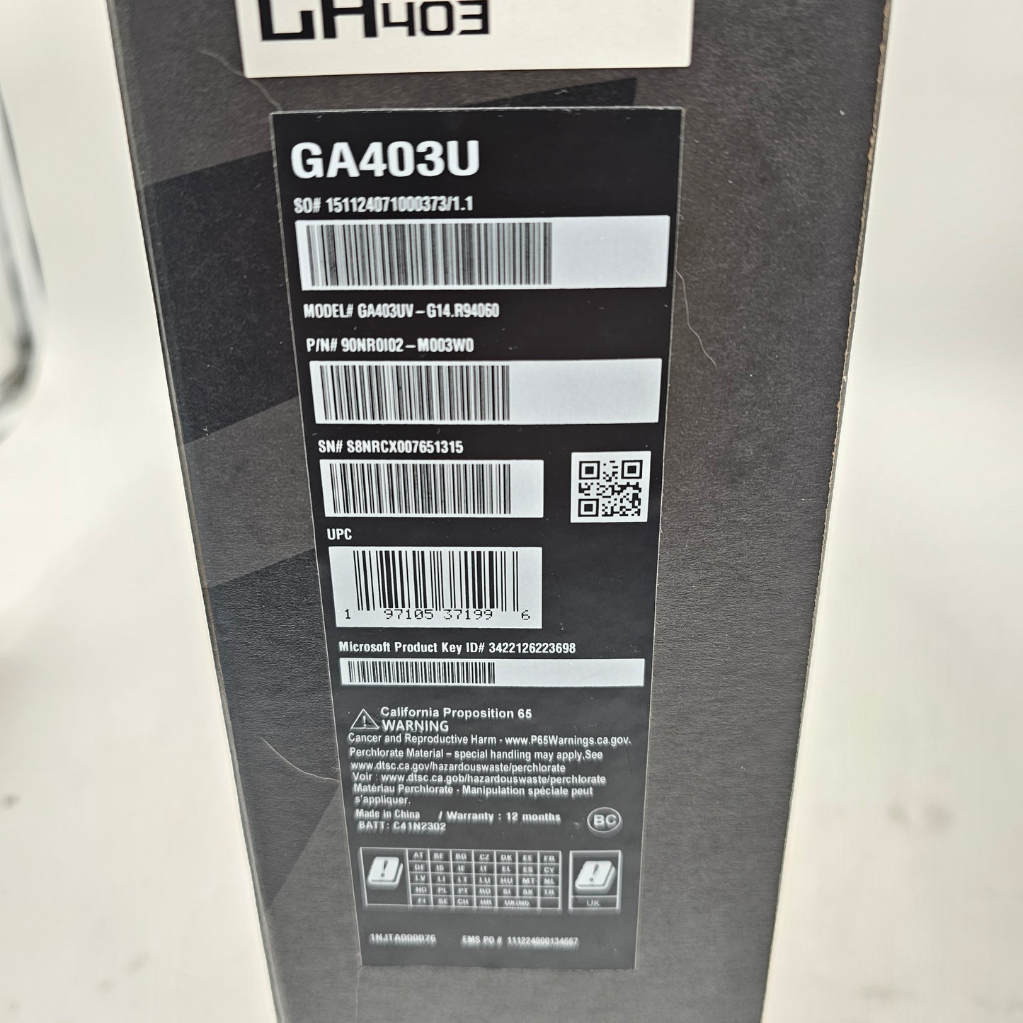 Asus ROG Zephyrus G14 GA403U 14" RYZEN 8945HS 4.0GHz 16GB RAM 1TB SSD RTX 4060