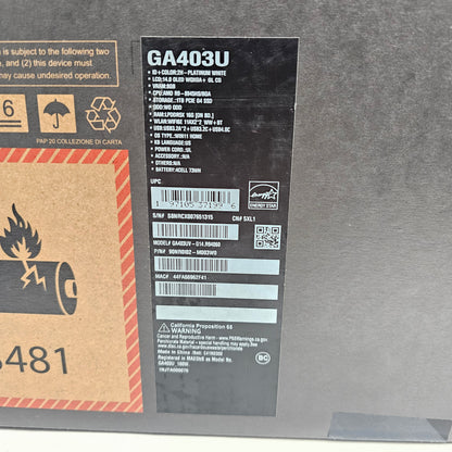 Asus ROG Zephyrus G14 GA403U 14" RYZEN 8945HS 4.0GHz 16GB RAM 1TB SSD RTX 4060