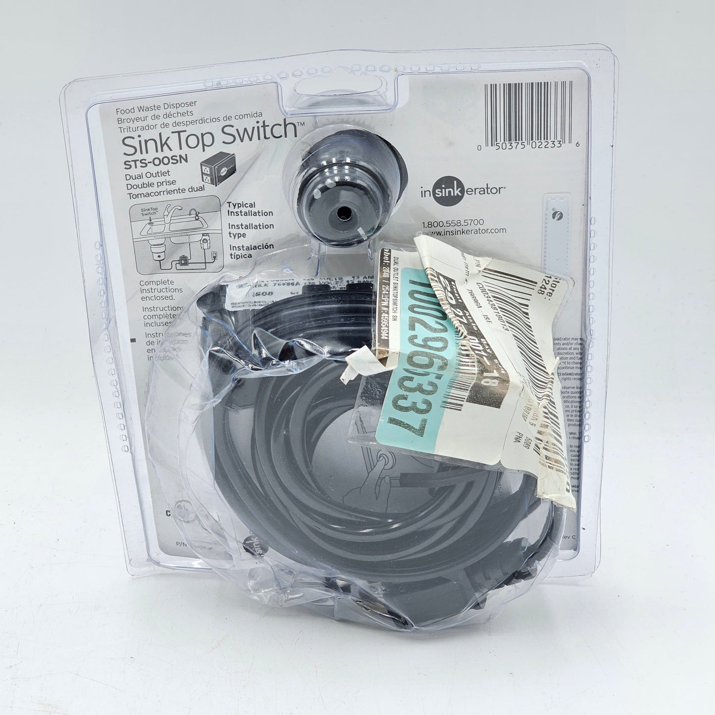 New insinkerator SinkTop Switch Food Waste Disposer STS-OOSN