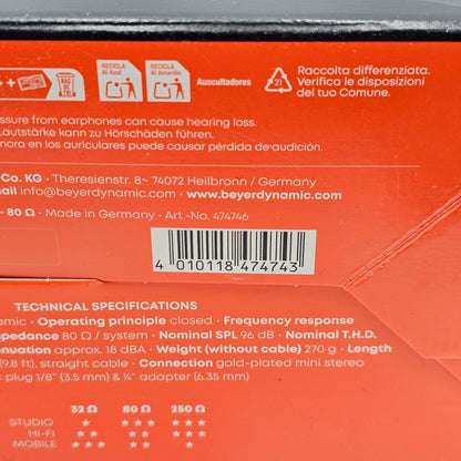 Beyerdynamic DT 770 Pro Professional Studio Headphone Black 474.746