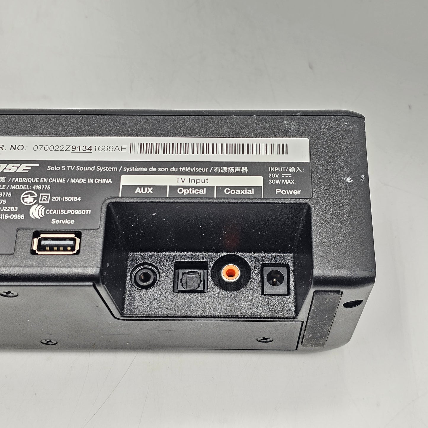 Bose Solo 5 Wireless Bluetooth Soundbar Black 418775