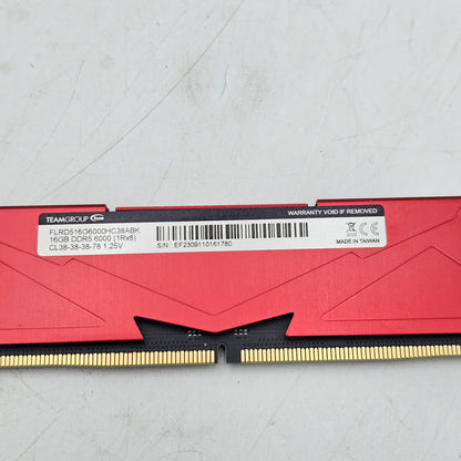 TeamGroup T-Force Vulcan 16GB (1x16GB) RAM DDR5 6000MHz FLRD516G600HC38ABK