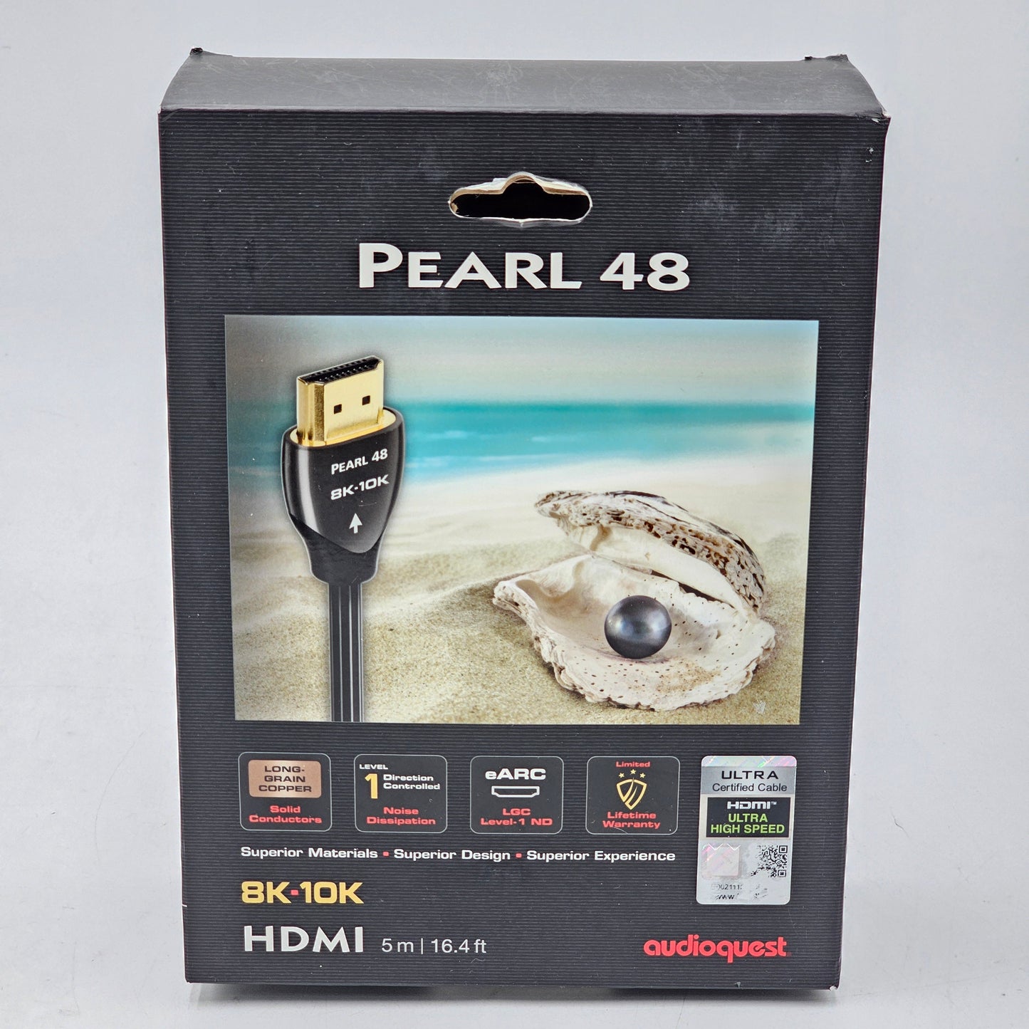 New AudioQuest Pearl 48 8K-10K 48Gbps Ultra High Speed HDMI Cable - 16.4 ft. (5m)