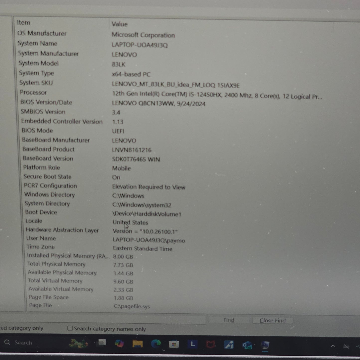 Lenovo LOQ 15 15IAX9E 15.6" i5-12450H 2.0GHz 8GB RAM 512GB SSD GeForce RTX 3050