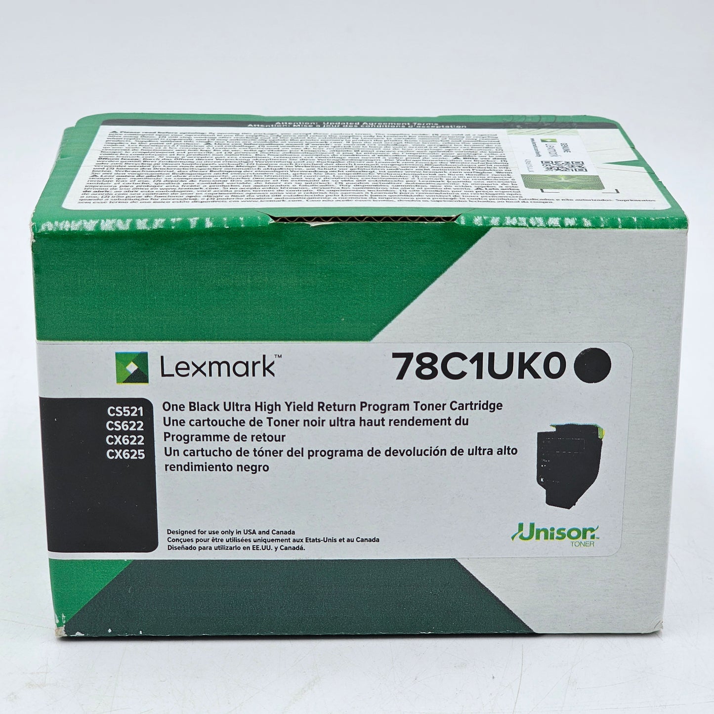 New Lexmark 78C1UK0 Black Toner Cartridge Ultra High Yield