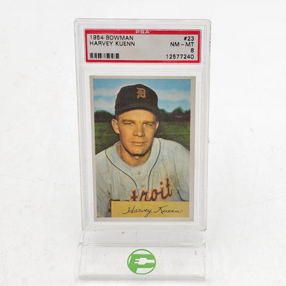 New 1954 Bowman Set-Break #23 Harvey Kuenn PSA 8