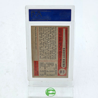 New 1954 Bowman Set-Break #23 Harvey Kuenn PSA 8