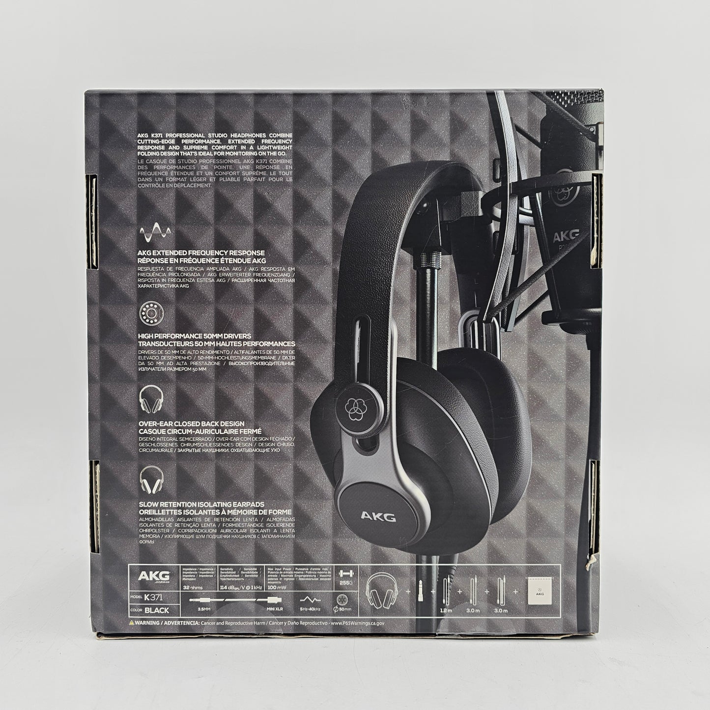 AKG K371 Professional Studio Headphones Black