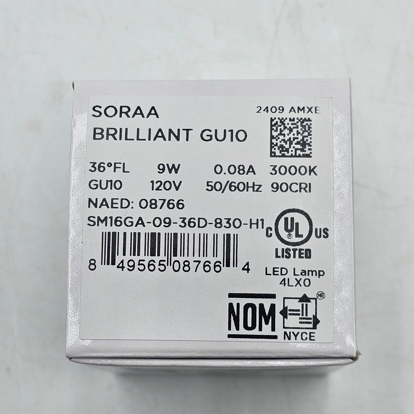 New Soraa Brilliant LED Bulb 9W LED GU10