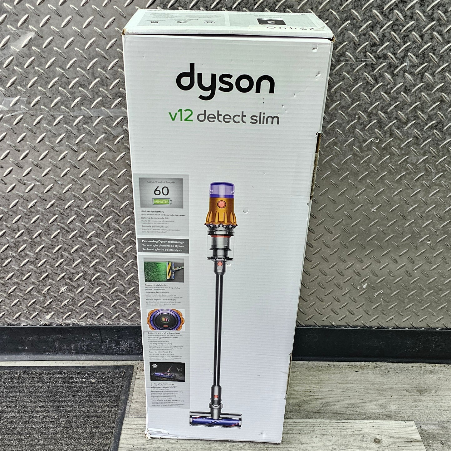 New Dyson Detect Slim Cordless Vacuum 447625-01 SV46 Yellow Nickel