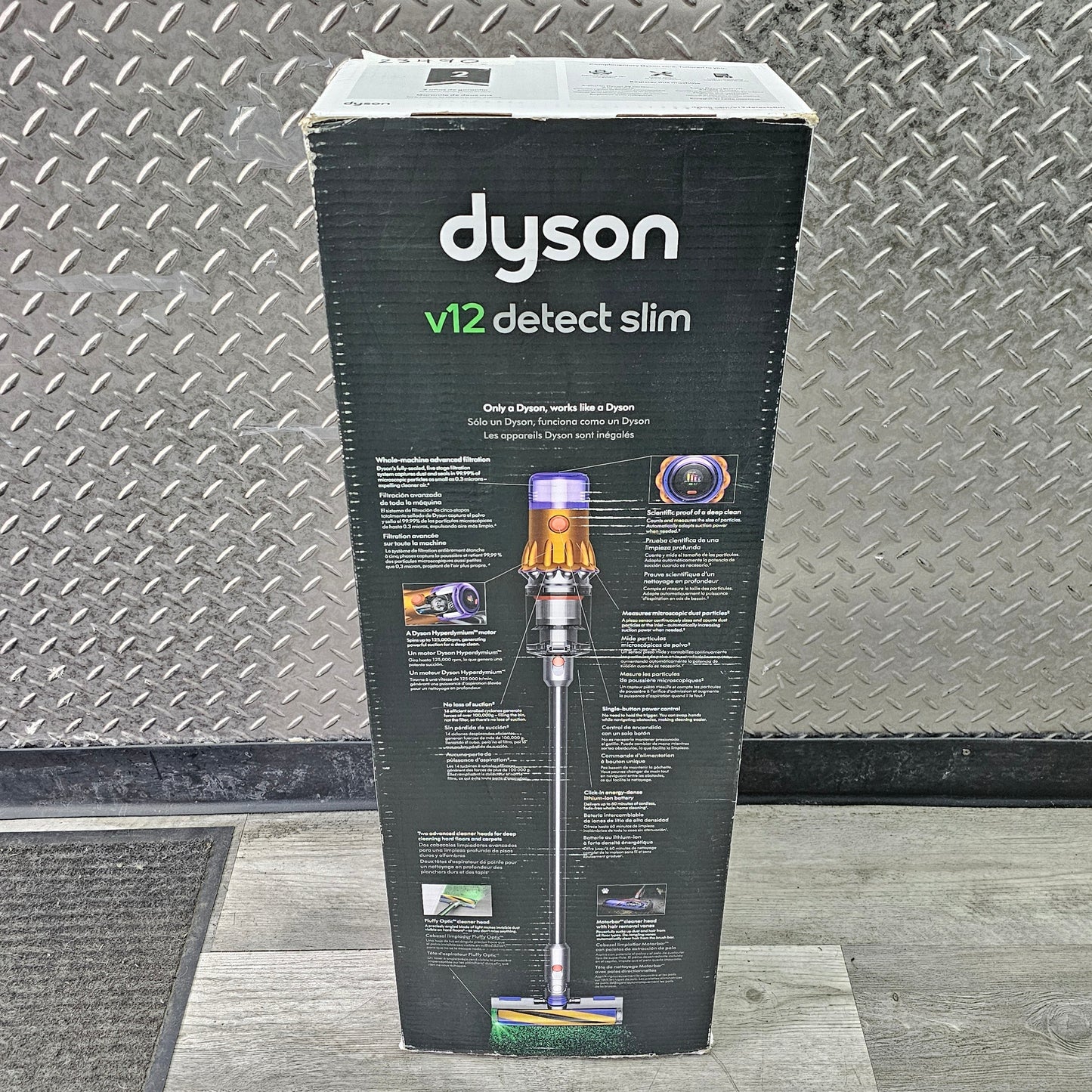 New Dyson Detect Slim Cordless Vacuum 447625-01 SV46 Yellow Nickel