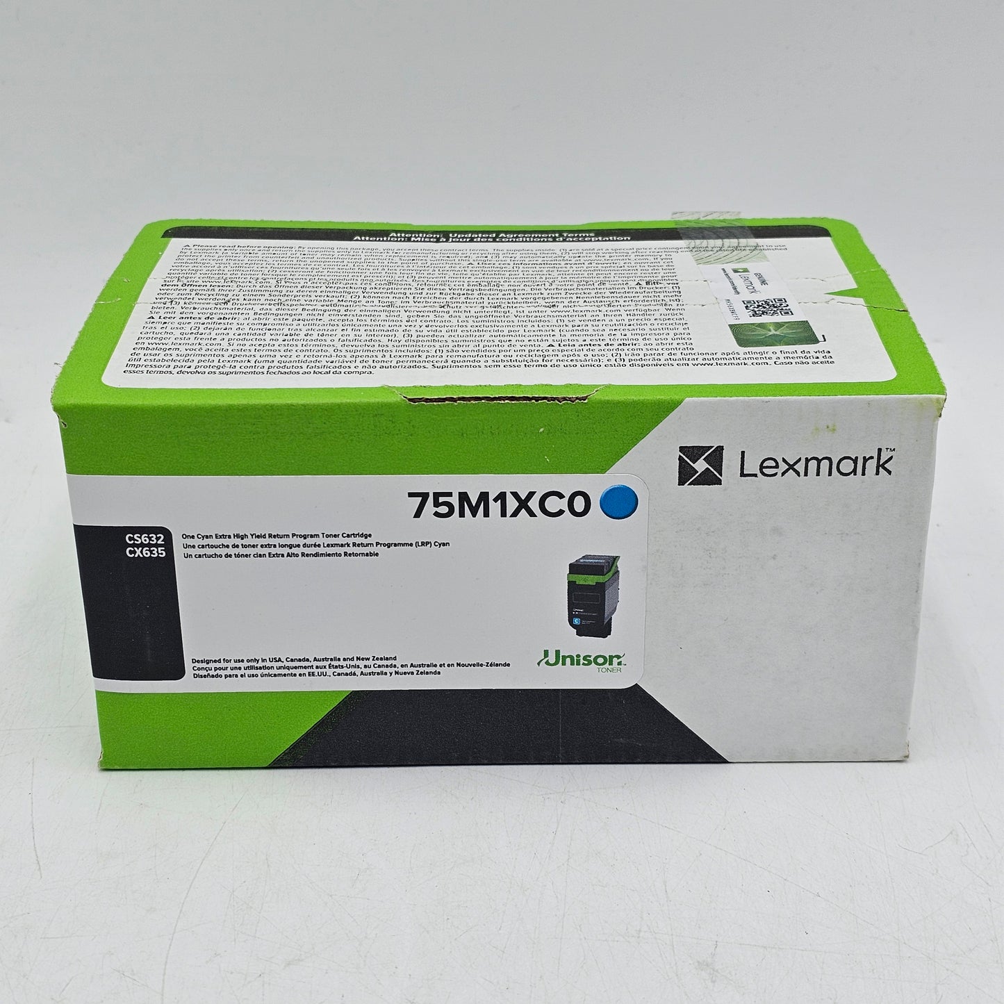 New Lexmark 75M1XC0 Cyan Toner Cartridge