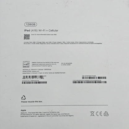 Unlocked Apple iPad 11" (A16) 128GB Blue MD7G4LL/A