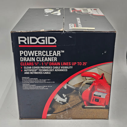 New Ridgid 55808 120V Powerclear Drain Cleaner
