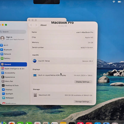 2025 Apple MacBook Pro 14" M5 10C GPU 4.6GHz 24GB RAM 1TB SSD MDE64LL/A