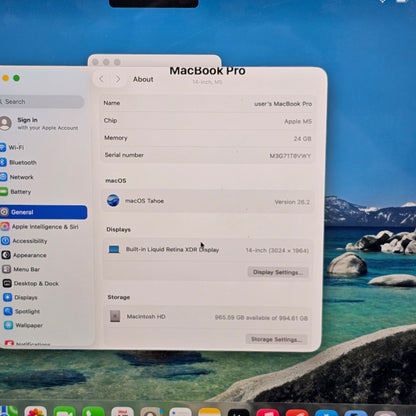 2025 Apple MacBook Pro 14" M5 10C GPU 4.6GHz 24GB RAM 1TB SSD MDE64LL/A