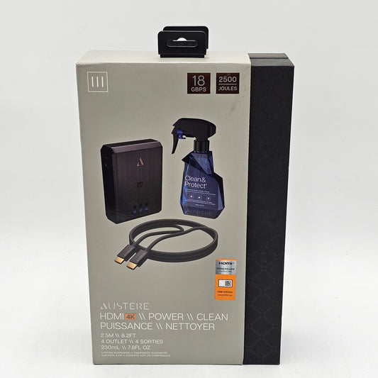 New AUSTERE 3S-COL4-2.5M Power 4-Outlet III Series Collection