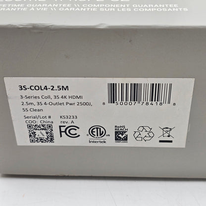 New AUSTERE 3S-COL4-2.5M Power 4-Outlet III Series Collection