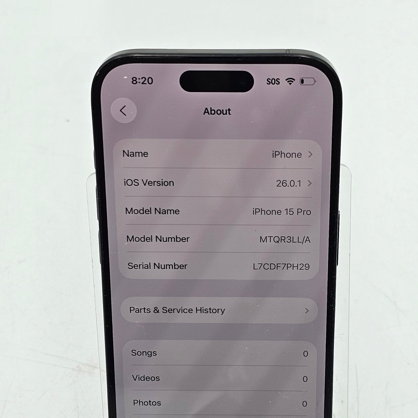 Factory Unlocked Apple iPhone 15 Pro 256GB Black MTQR3LL/A