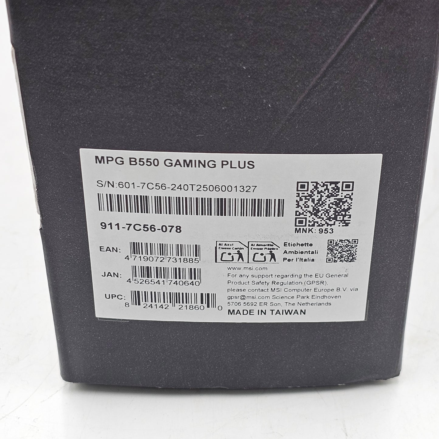 MSi B550 Gaming Plus AM4 ATX AMD DDR4 Motherboard