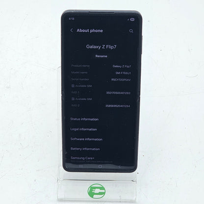 GSM Unlocked Samsung Galaxy Flip7 12GB RAM 512GB SM-766U1 Jetblack